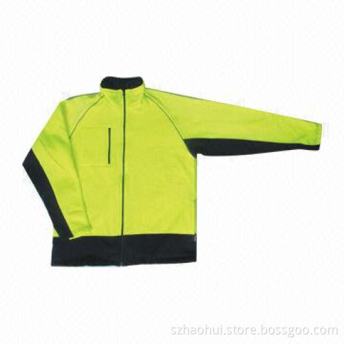 Hivis Zip Sweatshirt, 100% Polyester Brushed Fleece 300g/m±